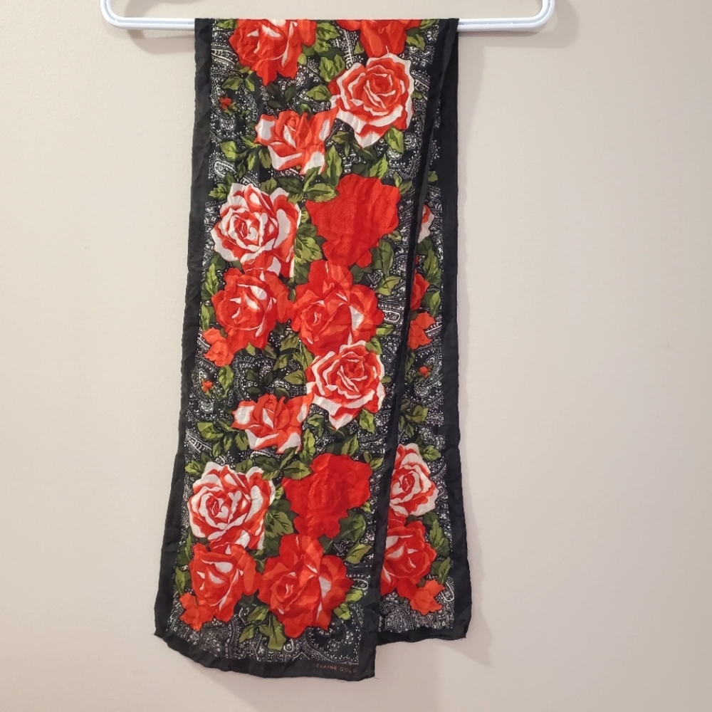 🌹 Elaine Gold - Roses scarf / twilly